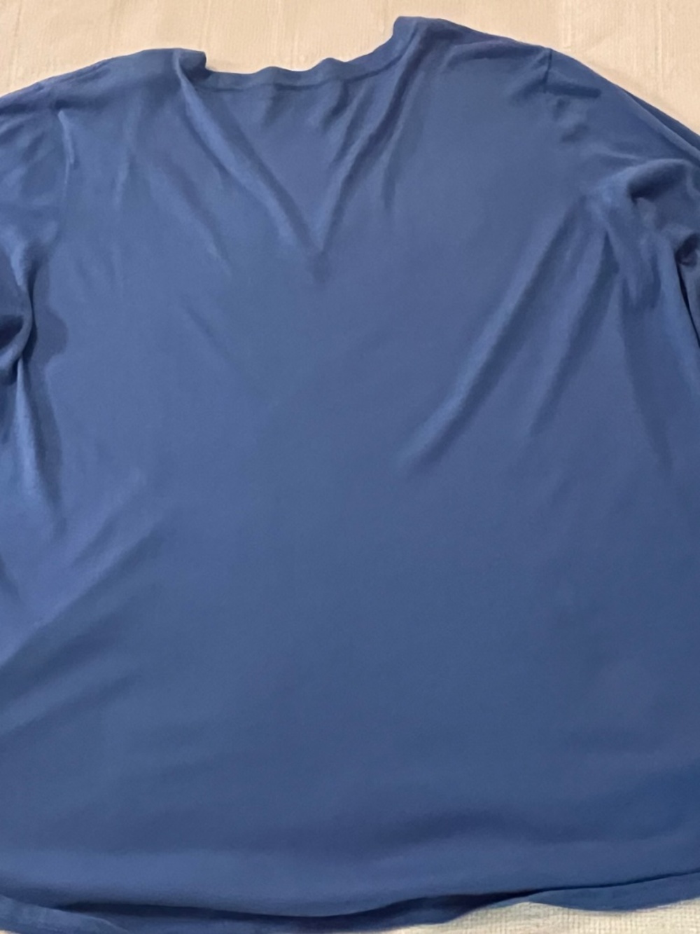 Lauren Ralph Lauren Blue Modal Silk Blend V Neck Sweater Top 3X - Picture 4 of 6